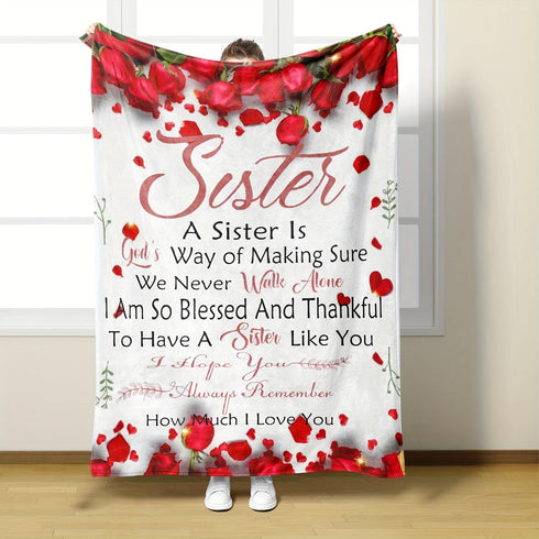 Sister I love You - Flannel Blanket for Sister